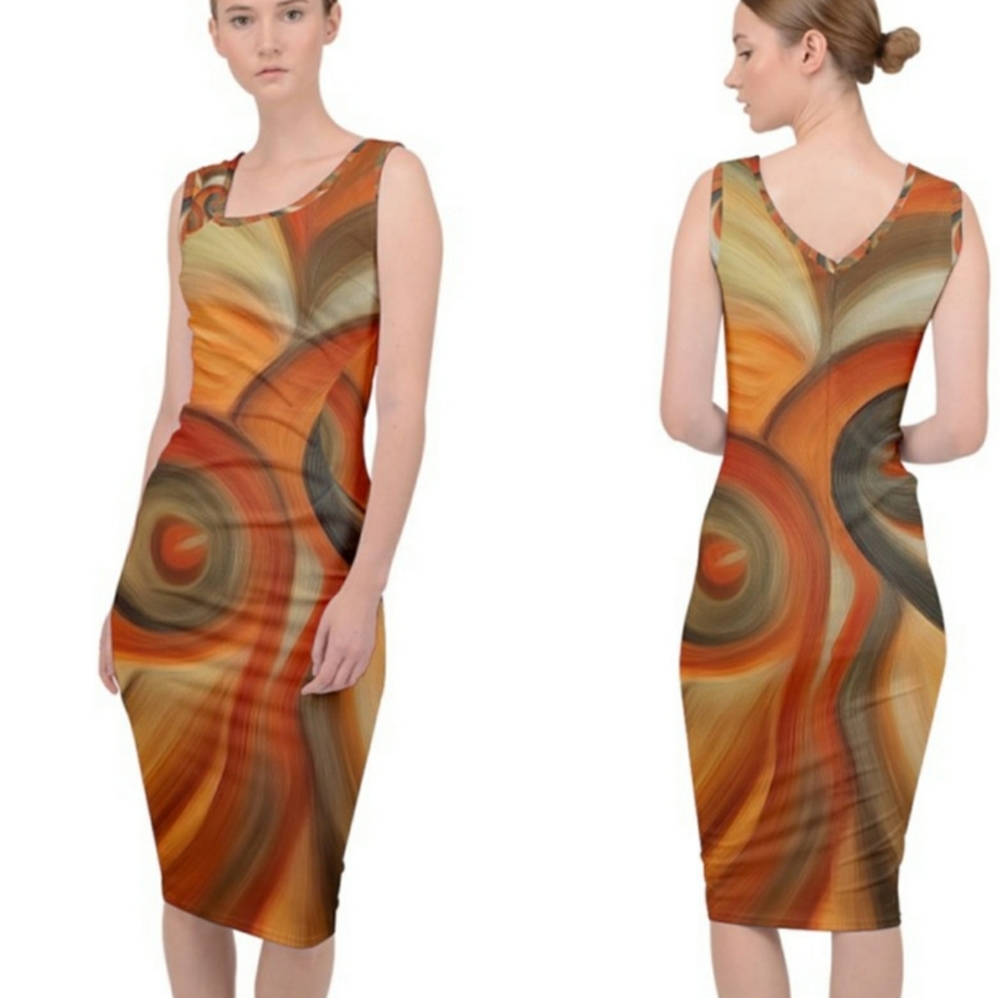 "Prairie Life" Sleeveless Pencil Dress